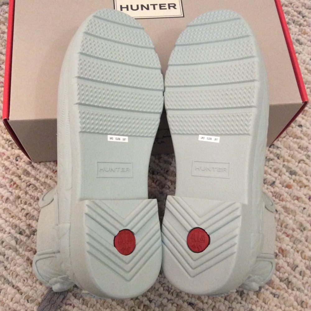 🆕 Madewell x HUNTER mint green ankle rain boots 7 - Picture 6 of 8